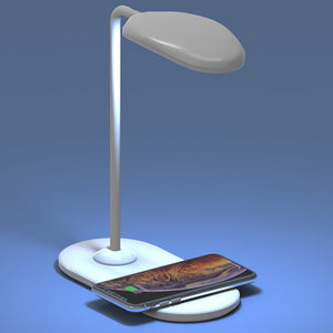 10W LED Desk Lamp with phone Wireless Charger  USB Charging Port  Dimmable Eye-Caring Office Lamp for Work  Folding Design