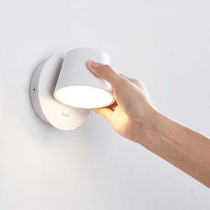 350° Rotating Remote Control Dimmable LED Wall Lamp for Reading Free Rotation