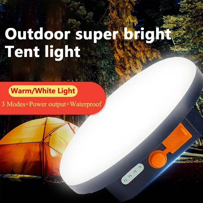 9900 6600mAh LED Tent Light Rechargeable Lantern Portable Emergency Night Market Light Outdoor Camping Bulb Lamp Flashlight Home