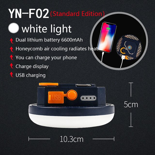 9900 6600mAh LED Tent Light Rechargeable Lantern Portable Emergency Night Market Light Outdoor Camping Bulb Lamp Flashlight Home