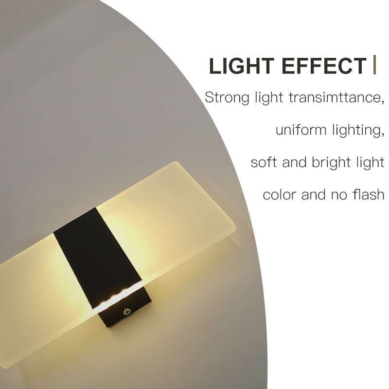 Bedside Light LED Wall Lamp Simple Night Light Living Room Balcony Aisle Wall Lamp Corridor Wall Sconce Lamp