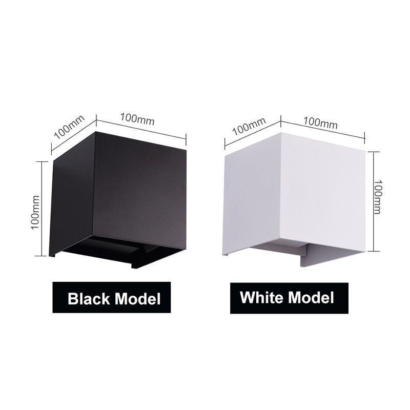 IP65 LED 6W 10W 12W Outdoor Waterproof Wall Lamp Adjustable Garden Light AC85-265 Indoor Corridor Stairs Bedroom Wall Light