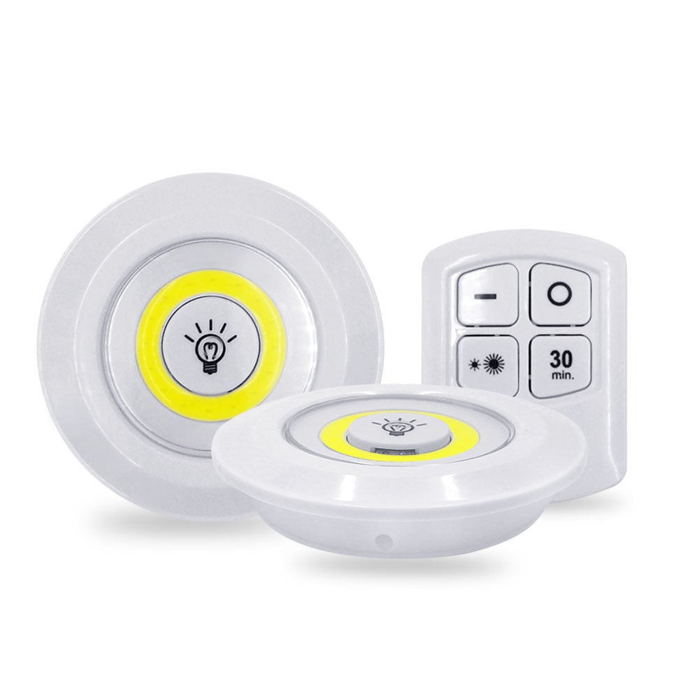 LED COB 3W 3PCS Adjustable Remote Control Touch Tone Wall Lamp Cabinet Kitchen Light Stairs Corridor Emergency Light