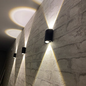 LED IP65 Outdoor Waterproof Wall Lamp Garden Lighting AC86-265 Aluminum Indoor Modern Bedroom Living Room Stairs Wall Light