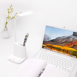 LED Multifunction USB Folding LED Eye-Protection Phone Charging Stand Touchs Table Lamp Phone Bracket Lighting With Small Fan CD