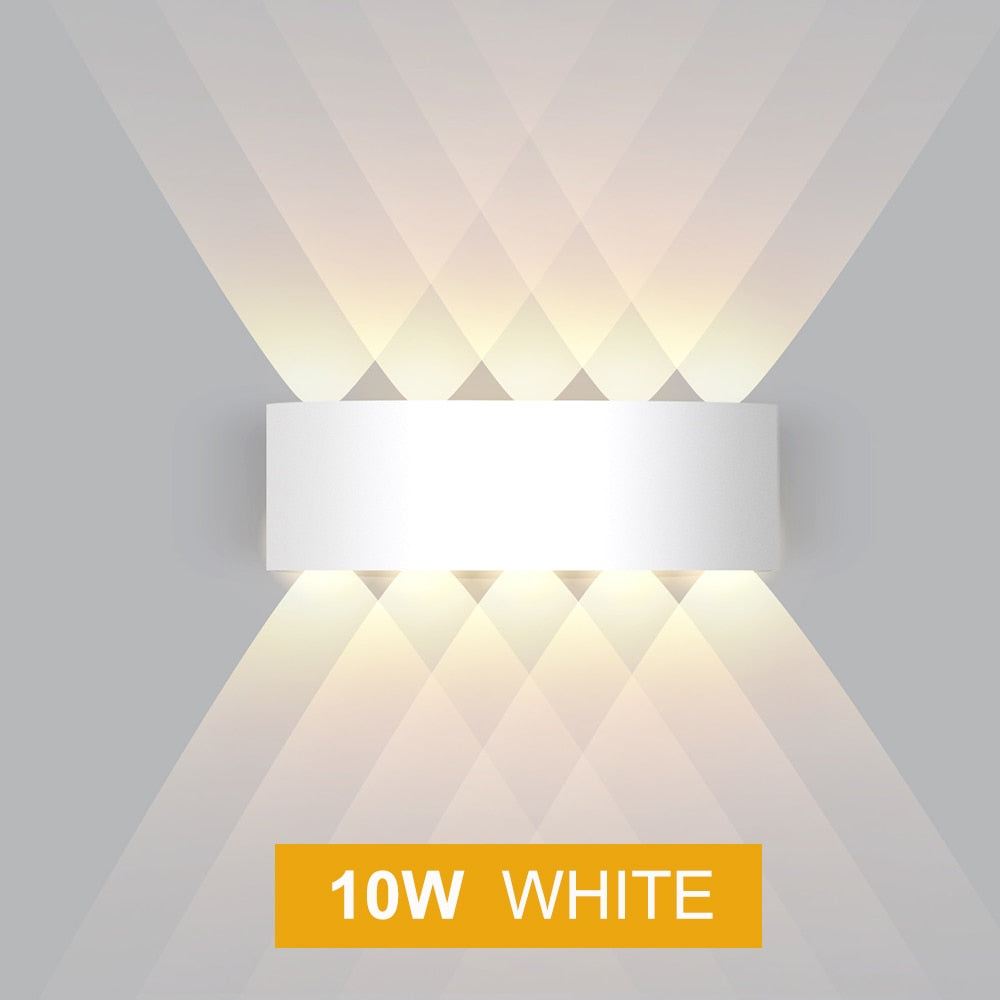 LED Wall Lamp DIY Colors IP65 Outdoor Waterproof Garden Lighting AC86-265 Aluminum Indoor Bedroom Living Room Stairs Wall Light