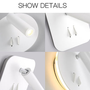 LED Wall Lamp With Switch 3W Spotligh 6W Backlight Free Rotation Sconce Indoor Wall Light For Home Bedroom Bedside Light