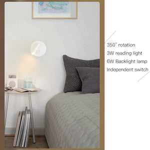 LED Wall Lamp With Switch 3W Spotligh 6W Backlight Free Rotation Sconce Indoor Wall Light For Home Bedroom Bedside Light