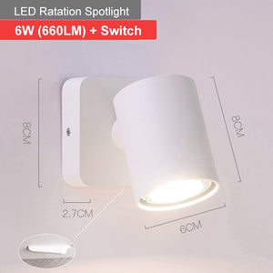 LED Wall Lamps 90° Folding 350° Rotation 6W Soft Lights Make A Good Reading Environment For You Suitable For Various Scenes