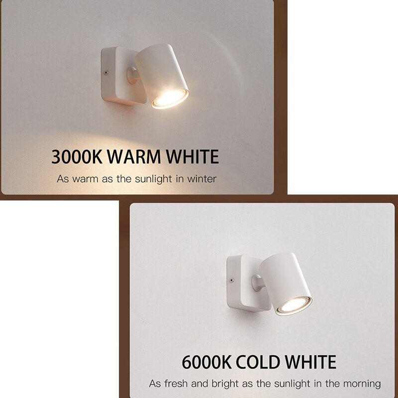 LED Wall Lamps 90° Folding 350° Rotation 6W Soft Lights Make A Good Reading Environment For You Suitable For Various Scenes