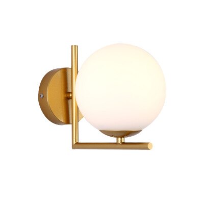 Modern Gold Wall Lamp Glass Ball Wall Saconces Led Wall Light Bedroom Living Room Home Decor Light Fixture Indoor Luminaria