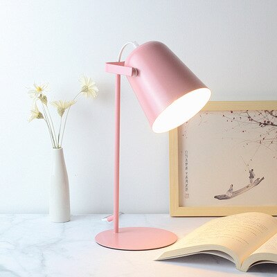 Modern Led Desk Lamp Nordic Lighting Fixture Table College Dorm Reading Living Bedroom Bedside Study Black Indoor Decor Lights