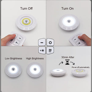 New 5W LED  Wardrobe Light Adjustable Remote Control Push Button Showcase Lamp For Stairs Kitchen Bathroom Wardrobe Night Light