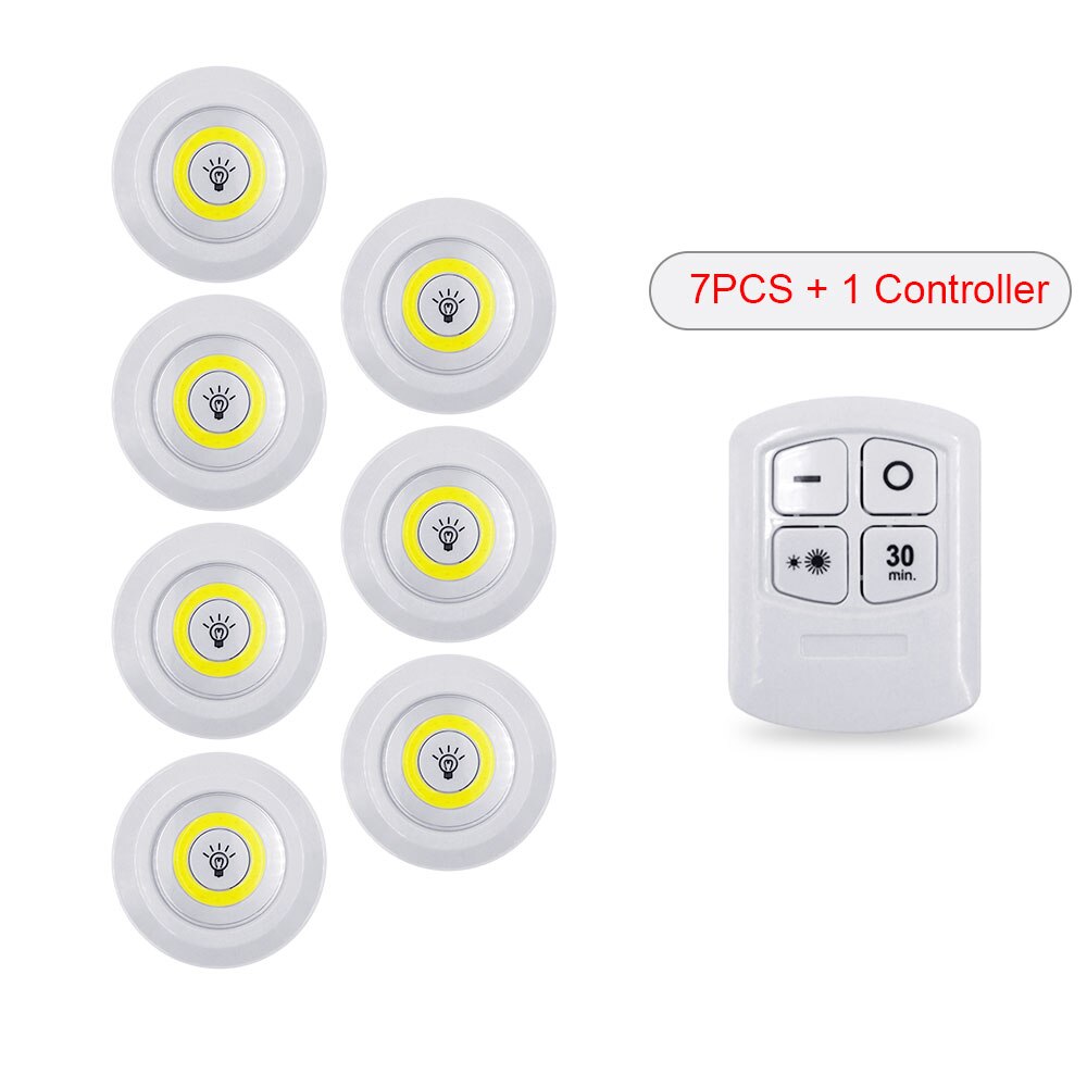 New 5W LED  Wardrobe Light Adjustable Remote Control Push Button Showcase Lamp For Stairs Kitchen Bathroom Wardrobe Night Light