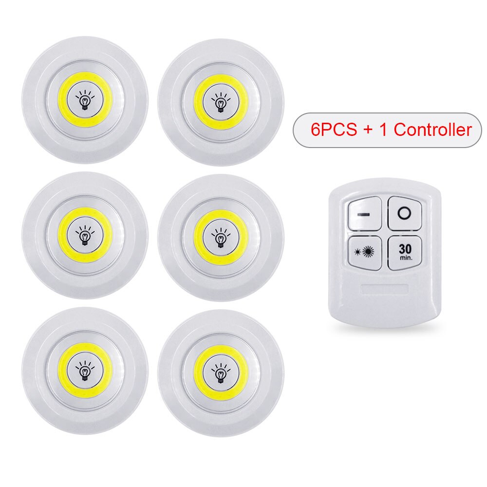 New 5W LED  Wardrobe Light Adjustable Remote Control Push Button Showcase Lamp For Stairs Kitchen Bathroom Wardrobe Night Light