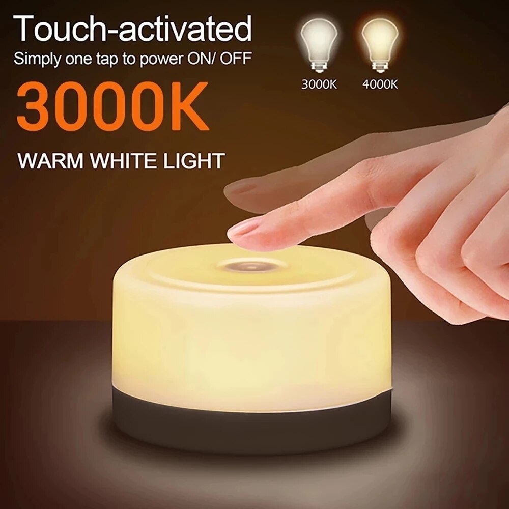 Night Light Induction Dimmer Lamp Smart Bedside Lamp RGB Color Innovative LED Touch Control  USB Change Rechargeable Night Lamp