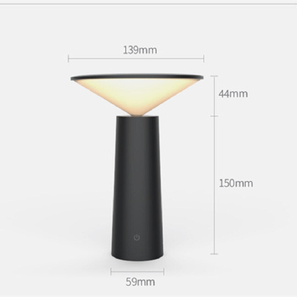 Nordic Eye Protection Reading Led Table Lamp Rotating Lamp Head USB Charging Touch Table Lamp Bedroom Bedside Night Light