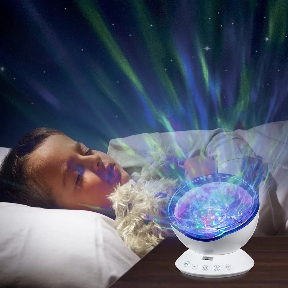 Ocean Wave Starry Sky Aurora LED Night Light Projector Luminaria Novelty Lamp USB Lamp Nightlight Illusion For Baby Children