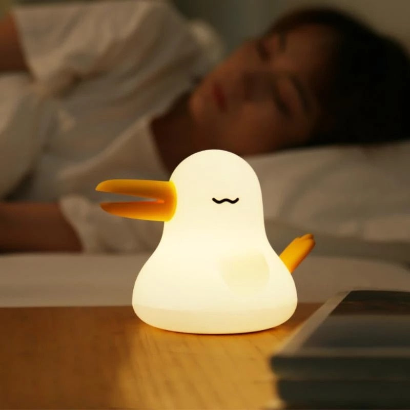 Portable Bird Night Light Adjustable Brightness Battery Operated Or Usb Charging Bedside Lamp Cute Bird Lamp Children's Gifts