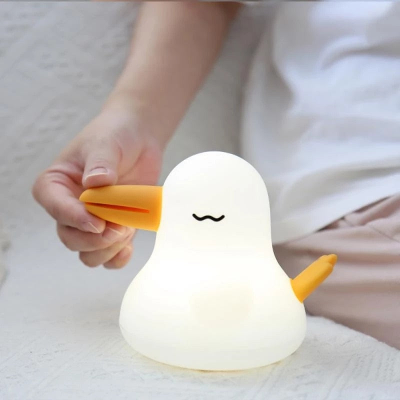 Portable Bird Night Light Adjustable Brightness Battery Operated Or Usb Charging Bedside Lamp Cute Bird Lamp Children's Gifts