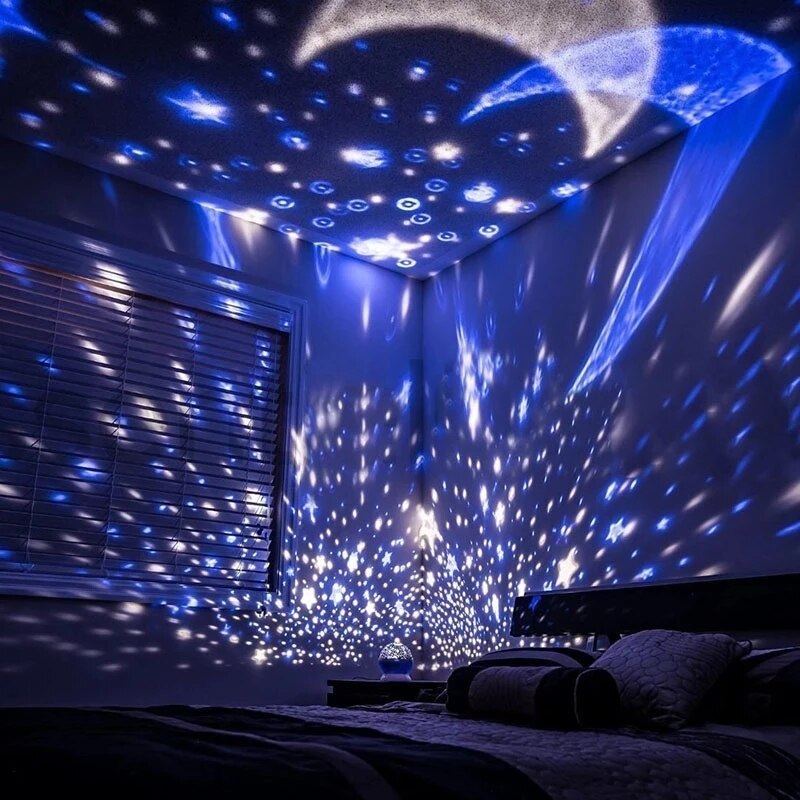 Sky Projector Star LED Moon Galaxy Night Light For Children Kids Bedroom Decor Projector Rotating Nursery Night Light Baby Lamp