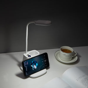 USB Folding LED Eye-Protection Phone Charging Stand Touchs Table Lamp Phone Bracket Lighting LED Multifunction With Small Fan