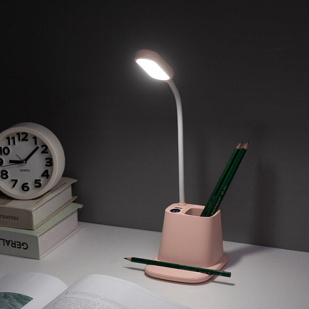 USB Folding LED Eye-Protection Phone Charging Stand Touchs Table Lamp Phone Bracket Lighting LED Multifunction With Small Fan