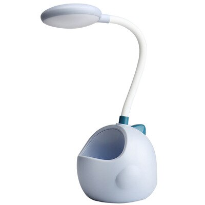 USB Rechargeable Flexible Desk Lamp With Pen Holder Cute Dormitory Eye Protection Reading Light Bedside Lamp LED Table Lamp